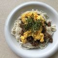 Ruriluru's cooksnap of when they made 余ったそぼろで温そうめん.