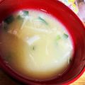no1642's cooksnap of when they made えのき にら玉味噌汁^^.