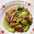 ♪ゆかたん♡'s cooksnap of when they made 青梗菜ともやし挽肉のうま塩中華炒め.