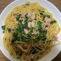 ミイ0927's cooksnap of when they made ほうれん草とベーコンのパスタ.