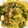 yumiかぁちゃん's cooksnap of when they made あの！？海老とアボカドのジェノバ風パスタ.