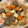 Stacieee's cooksnap of when they made しみしみ厚揚げと蒟蒻の煮物.