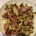 Phamvandon's cooksnap of when they made ベーコンとたっぷりキノコのバター醤油炒め.