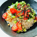 azbjbn's cooksnap of when they made トマトと納豆の素麺☆柚子胡椒風味.