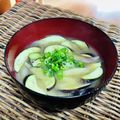 料理男子部🍻's cooksnap of when they made なすと汁を綺麗に☆なすと茗荷のお味噌汁☆.
