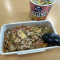 バカリャウ's cooksnap of when they made 残り物きんぴらごぼうで炒飯☆.