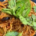 mmmugi's cooksnap of when they made ワンパン♫なすとひき肉のトマトパスタ.