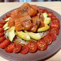 mynkii's cooksnap of when they made 新玉ねぎとアボカドとサーモンのサラダ.
