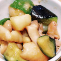asakav's cooksnap of when they made ＊鶏とじゃがいもとナスの甘辛炒め＊.