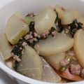 fu♪♪'s cooksnap of when they made ミンチ肉で大根とチンゲン菜のあんかけ♪.