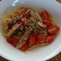 melmarilyn's cooksnap of when they made サバ缶とビネガーのパスタ.