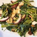 てきもき's cooksnap of when they made 空芯菜と椎茸のにんにく炒め.