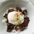 Ruriluru's cooksnap of when they made 牛すじの煮込みで【ぼっかけ丼】すじコン.