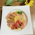 chi−ちゃん's cooksnap of when they made 夏季限定☆桃と生ハムとトマトの冷製パスタ.
