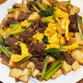 クックTGFWUU☆'s cooksnap of when they made 厚揚げと小松菜、牛肉のオイスター炒め.