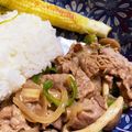 あたむ❤189's cooksnap of when they made 15分で簡単☆牛肉ピーマン玉ねぎ甘辛炒め.