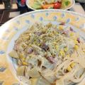canadawhistler's cooksnap of when they made 五右衛門風！チーズクリームスープパスタ.