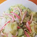 ｅｋ４'s cooksnap of when they made きゅうりとカニカマのレタスサラダ.