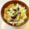 azbjbn's cooksnap of when they made なす キャベツ 豆腐の味噌汁^^.
