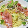 kyoko1975's cooksnap of when they made 桃と生ハムの冷製パスタ.