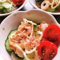 こみく's cooksnap of when they made 切るだけ簡単胡瓜と竹輪のマヨサラダ.