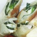 ちゃちゅ2's cooksnap of when they made 春巻きの皮で大葉チーズスティック☆.