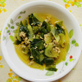 チェックのミニくま's cooksnap of when they made いつかあなたに♪青梗菜と豚挽肉のスープ.