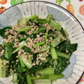 おはなすき's cooksnap of when they made 小松菜と豚ひき肉のオイスターソース炒め.