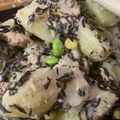 hina＆coMAM's cooksnap of when they made 枝豆コーンとひじきのポテサラ.