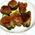 こころニコニコ's cooksnap of when they made ピーマンと椎茸の肉詰め.