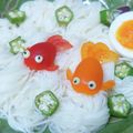 Yukiまむ's cooksnap of when they made 涼しげに☆彡金魚ちゃん素麺.