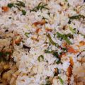 madoron's cooksnap of when they made ❀ごまプチ♪大葉と梅の和風チャーハン❀.