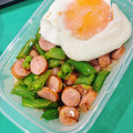一番星寿美次郎's cooksnap of when they made スナップエンドウとソーセージの丼弁当.