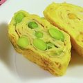 SP♪'s cooksnap of when they made 卵焼き。枝豆入り。.