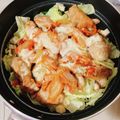 rrieniko's cooksnap of when they made 焼肉のタレで作る！野菜キムチーズ焼き.