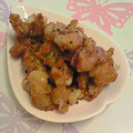 ちょびーす's cooksnap of when they made 簡単！激ウマ！　鶏皮の塩にんにく炒め♪.