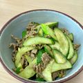 はちみつかなこ's cooksnap of when they made きゅうりとひき肉のカレー炒め.