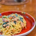 こうせぃ's cooksnap of when they made ✿サーモンとほうれん草のクリームパスタ✿.