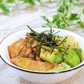 Satoco❋'s cooksnap of when they made 鶏胸肉☆アボカド甘酢だれ丼.