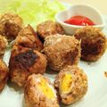 イエローバード's cooksnap of when they made 揚げずに簡単！うずら卵のスコッチエッグ.