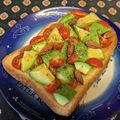 龍青空ママ's cooksnap of when they made アボカドトマトアーモンドの美肌トースト♬.