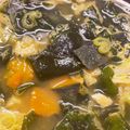 まーこパパ's cooksnap of when they made かぼちゃとわかめのお味噌汁.