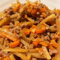 なっちゃん☻'s cooksnap of when they made 簡単彼ご飯❤豚挽肉とごぼうのどんぶり.
