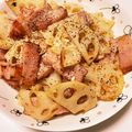はるひやま's cooksnap of when they made 簡単♪蓮根とベーコンのペペロンチーノ炒め.