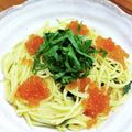 YCHキッチン's cooksnap of when they made ✿いくらと大葉のパスタ✿.