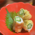 taruママ's cooksnap of when they made オクラIN★ちくわの磯辺揚げ.