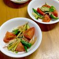 ルぴあ's cooksnap of when they made きゅうり、オクラ、トマトのごま油和え.
