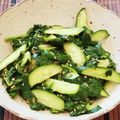 あーこ姐's cooksnap of when they made ●便秘に効く☆モロヘイヤとキュウリ和え●.