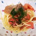 ゆるмαмα's cooksnap of when they made 時短♪冷やし中華風＊潰し梅トマトうどん.