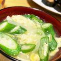 seacomet's cooksnap of when they made ●おくらと卵の簡単スープ●.
